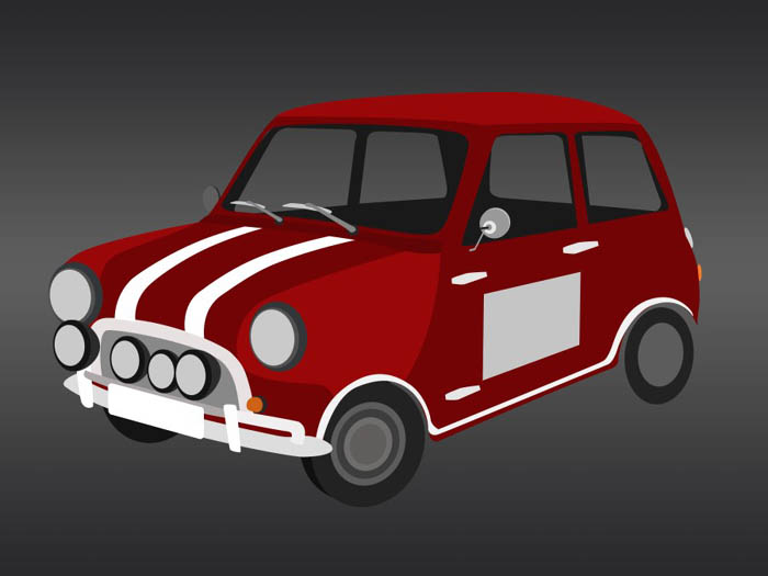 PS绘制漂亮的红色小汽车图标(3)
