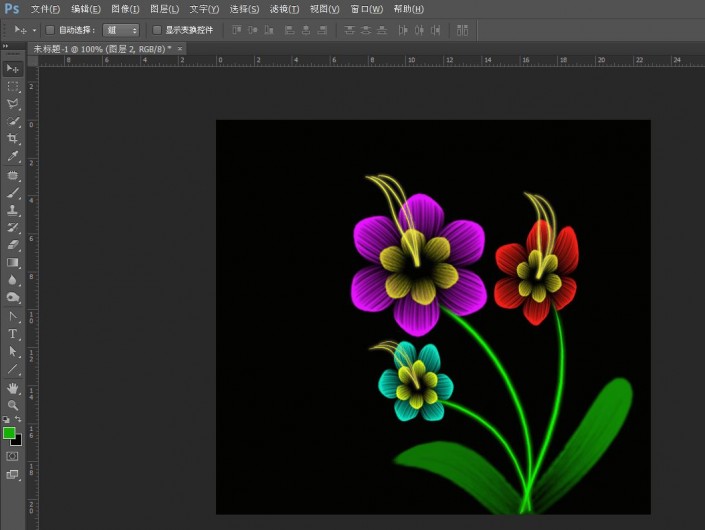 制作花朵，通过PS绘制多彩的花朵(10)