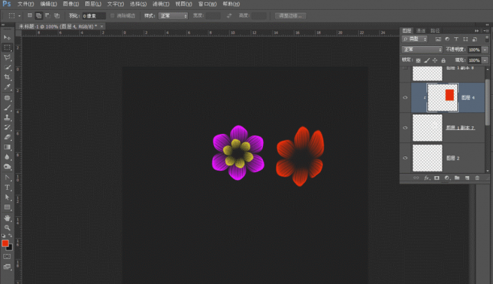 制作花朵，通过PS绘制多彩的花朵(5)