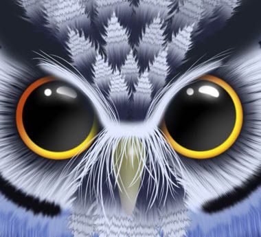 卡通猫头鹰|PS鼠绘一只抽象的卡通猫头鹰(42)