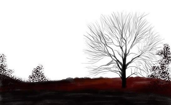 晨曦树林|PS鼠绘晨曦中的树林插画(4)
