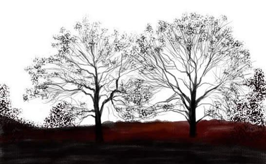 晨曦树林|PS鼠绘晨曦中的树林插画(6)