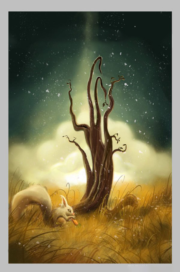 荒原月色|PS鼠绘荒原上的美丽月色