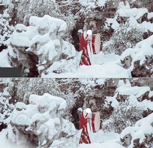 用PS调出洁白干净的雪景人物照片(5)