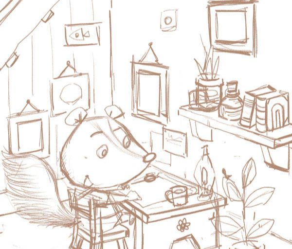 PS鼠绘可爱的卡通小鼬鼠(3)