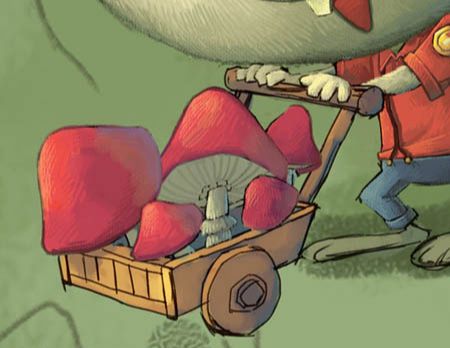 PS鼠绘在森林里采蘑菇的小兔子(9)