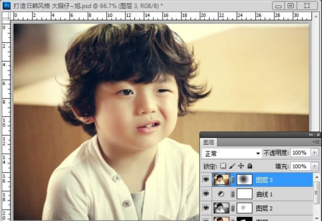 Photoshop打造可爱的中性色儿童图片(9)