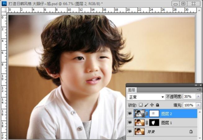 Photoshop打造可爱的中性色儿童图片(3)