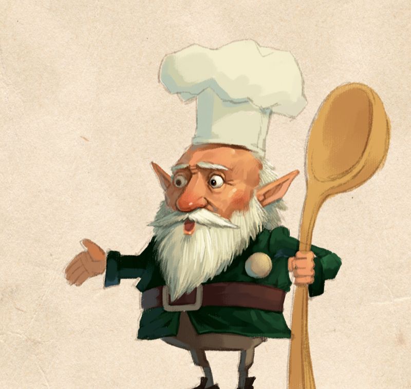 PS CS5绘制卡通厨师老头形像(5)