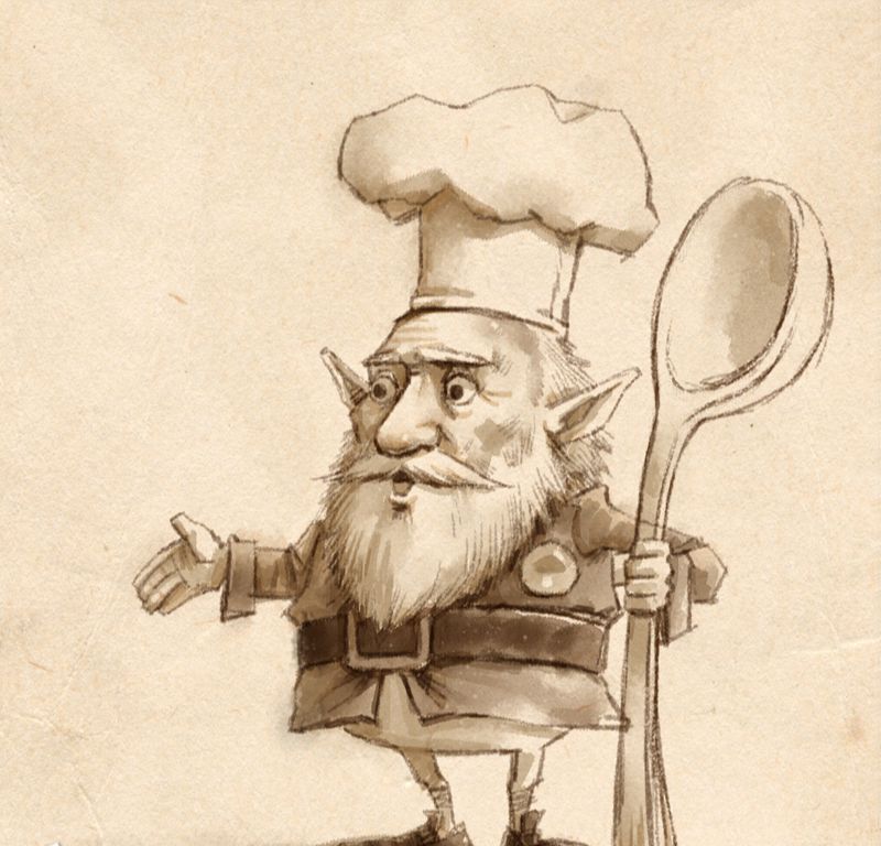 PS CS5绘制卡通厨师老头形像(3)