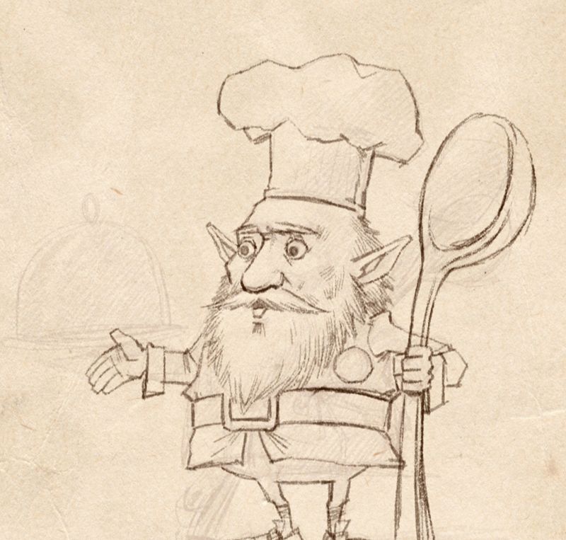 PS CS5绘制卡通厨师老头形像(2)