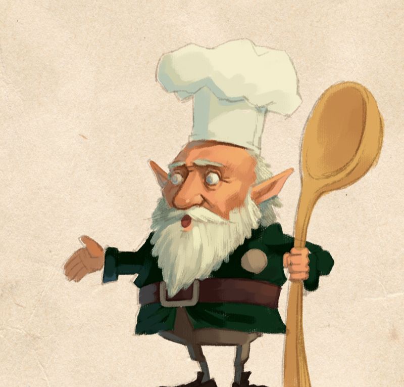 PS CS5绘制卡通厨师老头形像(4)