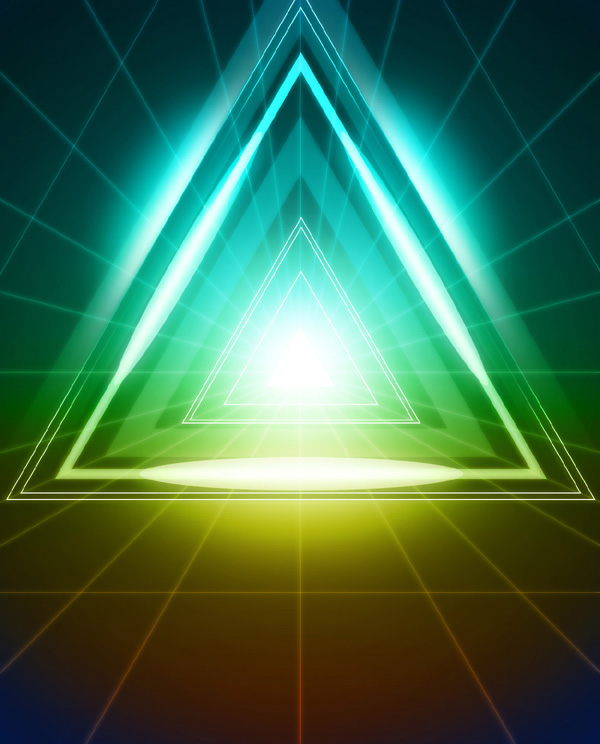 ps设计三角形放射光线图案