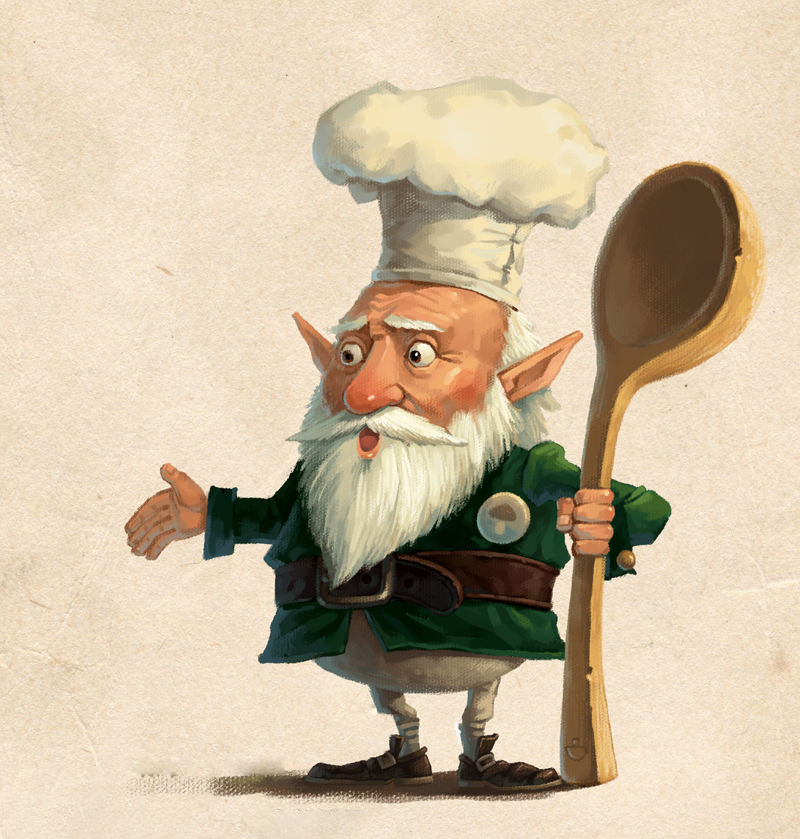 PS CS5绘制卡通厨师老头形像