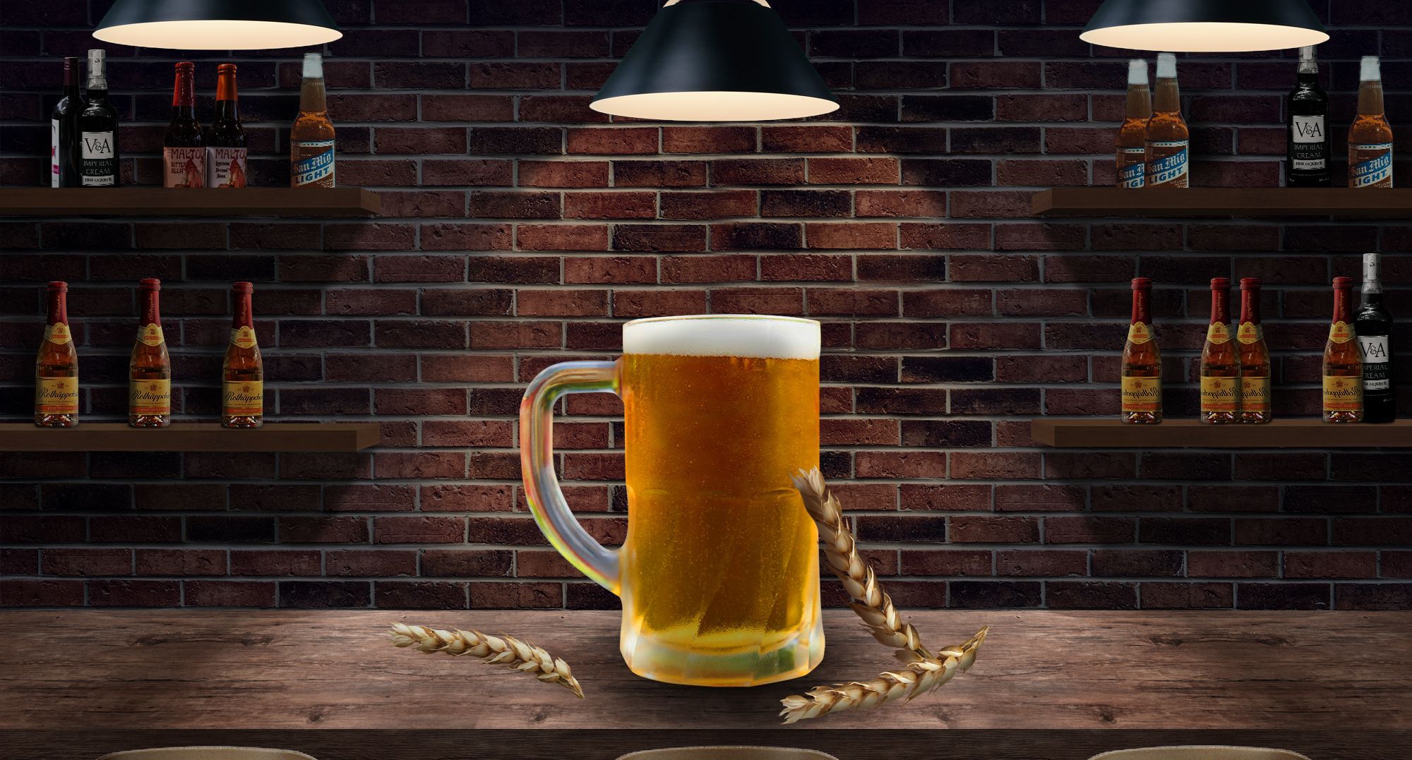 PS合成美味啤酒场景海报(21)