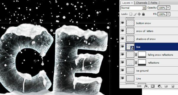 冰冻效果，用PS打造简单逼真的冰冻文字效果(39)