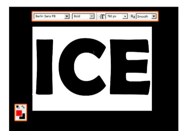 冰冻效果，用PS打造简单逼真的冰冻文字效果(1)