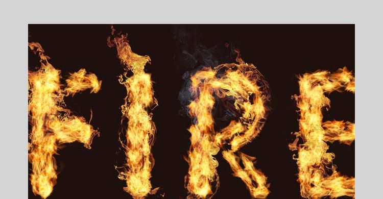 Photoshop设计时尚大气的燃烧火焰字(28)