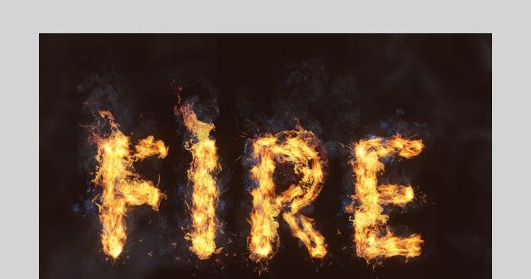 Photoshop设计时尚大气的燃烧火焰字(44)