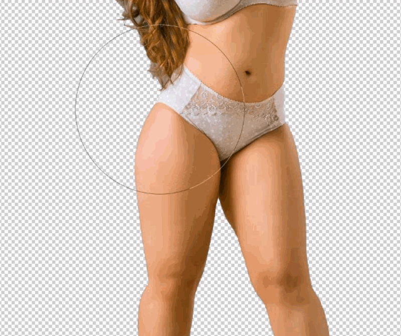 Photoshop用液化工具给胖女孩减肥瘦身(4)