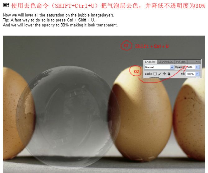 ps合成一个半透明的鸡蛋(6)