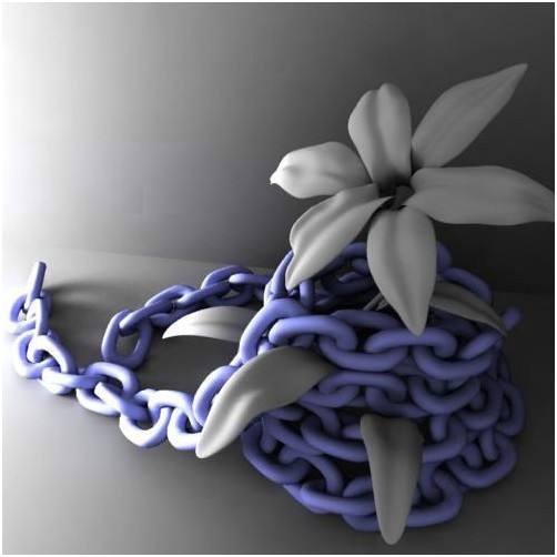 3DSMAX渲染被铁链束缚的花朵(5)
