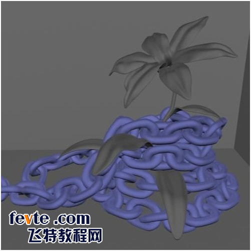 3DSMAX渲染被铁链束缚的花朵(1)