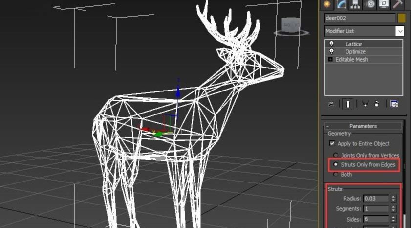 3DSMAX制作创意多边形麋鹿(3)