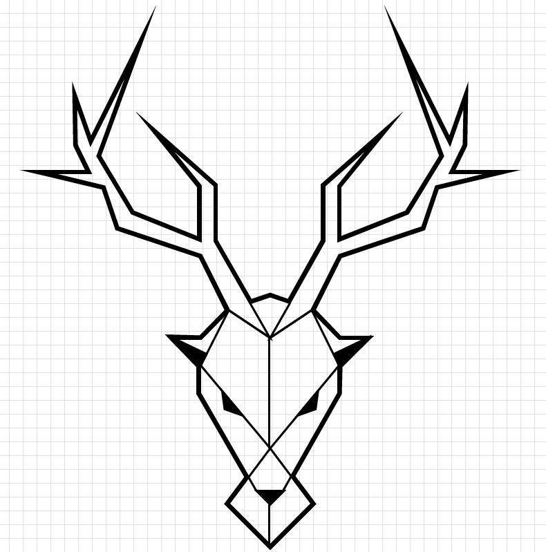 AI制作几何风格鹿Logo(14)