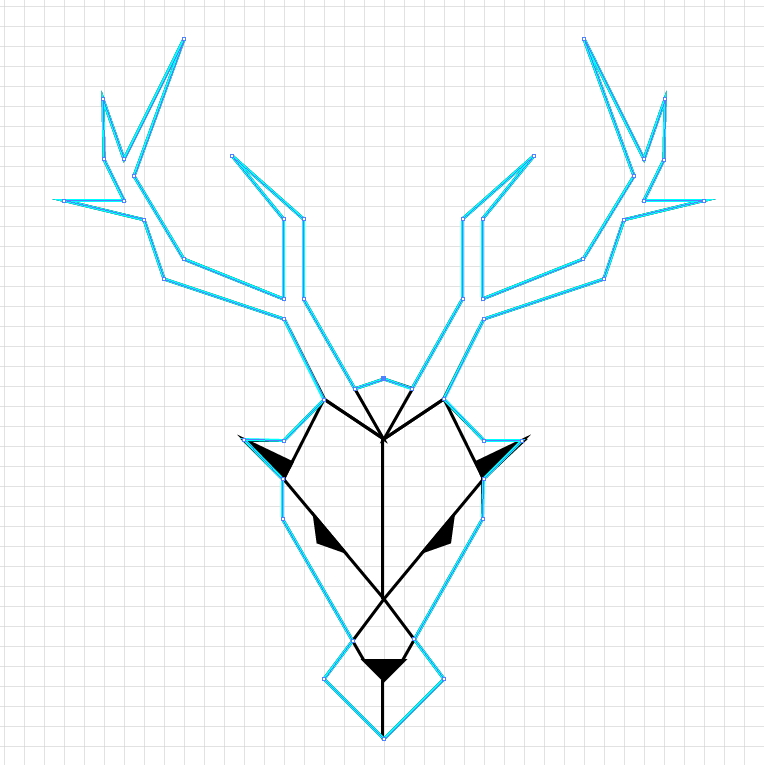 AI制作几何风格鹿Logo(12)