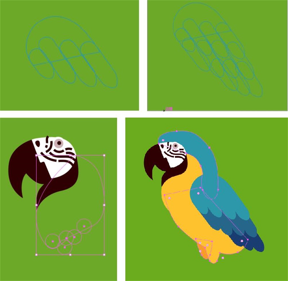 AI+PS教程！鹦鹉噪点插画(6)