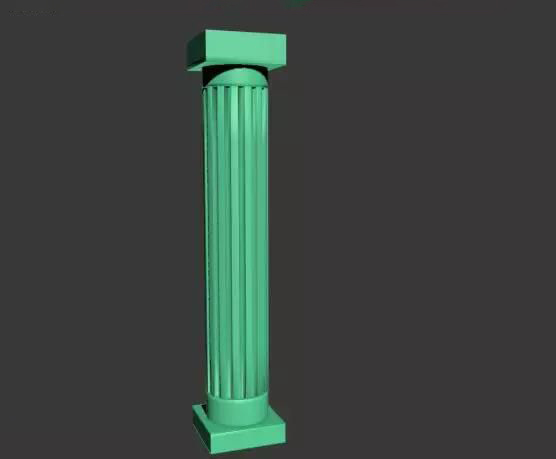 3Dmax放样建模制作罗马柱模型教程