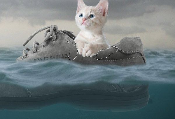 ps合成小猫漂流在海上的场景(28)