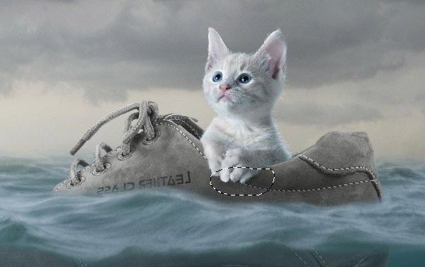 ps合成小猫漂流在海上的场景(32)