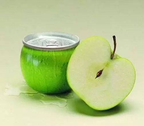 PS合成一个青苹果易拉罐
