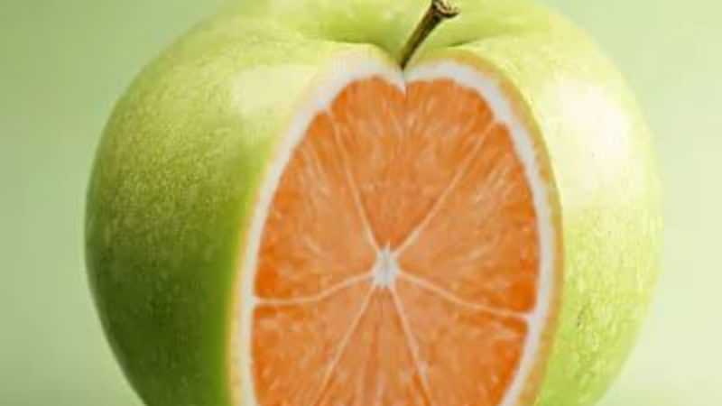 PS合成一款极具创意的苹果橙子