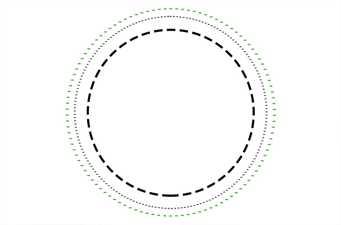 ps怎么画一个虚线的空心圆