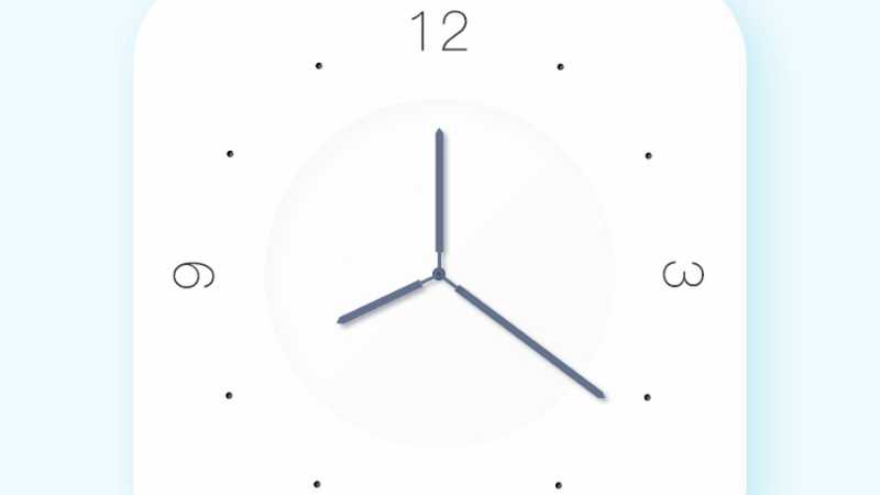 PS设计清新风格的时钟图标