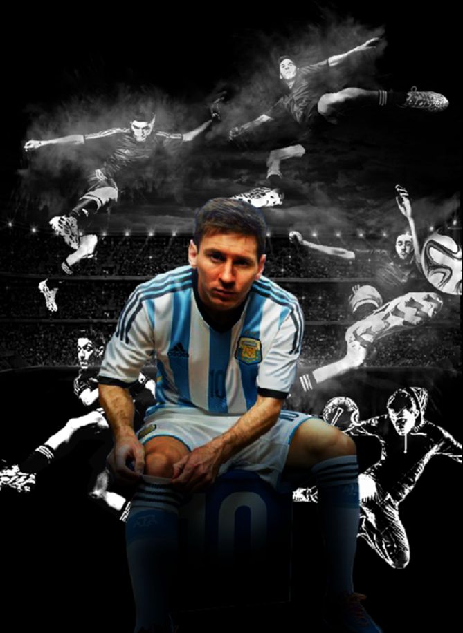 Photoshop合成以梅西为主题的足球海报(14)