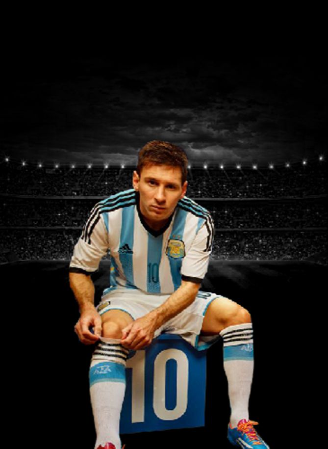 Photoshop合成以梅西为主题的足球海报(5)