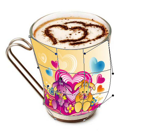 PS变形工具为咖啡杯制作逼真的贴图(6)