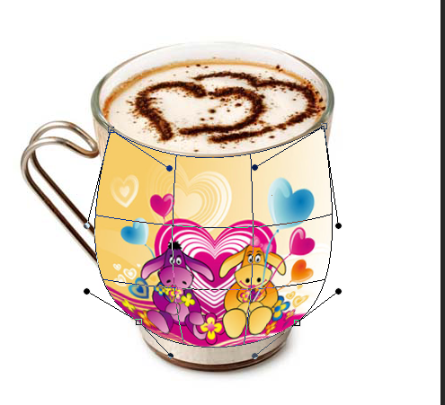 PS变形工具为咖啡杯制作逼真的贴图(5)