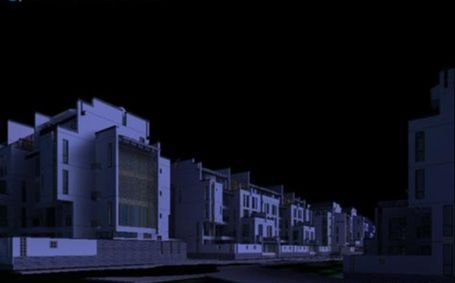 3dmax建筑夜景渲染效果图(4)