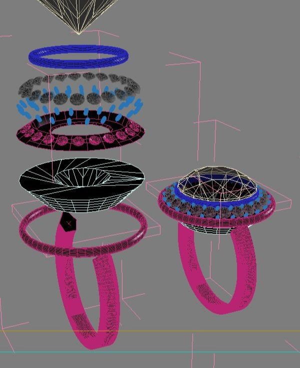 3Dmax制作创建精致的3D钻石戒指(12)