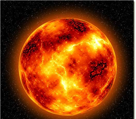 PS使用滤镜打造一颗火热的星球