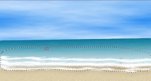 PS滤镜制作清爽的夏季海滩(15)