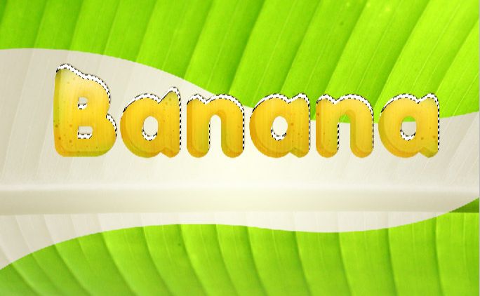 ps制作可爱的立体香蕉文字教程(36)
