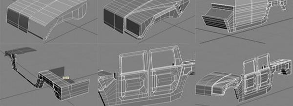 3dmax悍马 H1模型制作流程(1)
