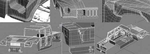 3dmax悍马 H1模型制作流程(3)