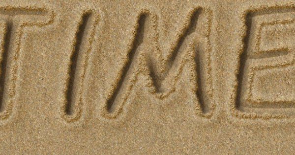 ps做写在沙滩上的文字效果(32)